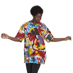 Adidas Egle Zvirblyte art t-dress tunic oversized top with pockets Womens XS